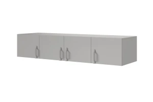 BRISSO BR1 kledingkast 200 cm 4-deurs, kasjmier, eiken Cremona, platinagrijs, met metalen grepen kinder meubels 24
