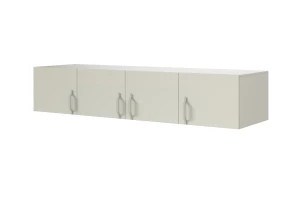 BRISSO BR1 kledingkast 200 cm 4-deurs, kasjmier, eiken Cremona, platinagrijs, met metalen grepen kinder meubels 24
