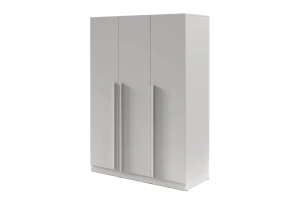 BRISSO BR2 kledingkast 150 cm 3-deurs, kasjmier, eiken Cremona, platinagrijs, met metalen grepen kinder meubels 24