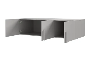 BRISSO BR2 kledingkast 150 cm 3-deurs, kasjmier, eiken Cremona, platinagrijs, met metalen grepen kinder meubels 24