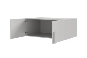 BRISSO BR3 kledingkast 100 cm 2-deurs, kasjmier, eiken Cremona, platinagrijs, met metalen grepen kinder meubels 24