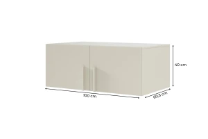 BRISSO BR3 kledingkast 100 cm 2-deurs, kasjmier, eiken Cremona, platinagrijs, met metalen grepen kinder meubels 24