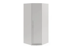 BRISSO BR4 hoekkledingkast 95 cm 1-deurs, kasjmier, eiken Cremona, platinagrijs, met metalen grepen kinder meubels 24