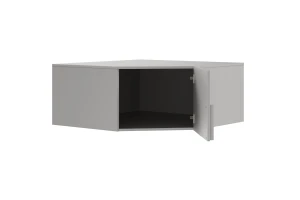BRISSO BR4 hoekkledingkast 95 cm 1-deurs, kasjmier, eiken Cremona, platinagrijs, met metalen grepen kinder meubels 24