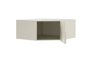 BRISSO BR4 hoekkledingkast 95 cm 1-deurs, kasjmier, eiken Cremona, platinagrijs, met metalen grepen kinder meubels 24