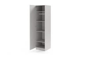 BRISSO BR5 kledingkast 50 cm 1-deurs, kasjmier, eiken Cremona, platinagrijs, met metalen grepen kinder meubels 24
