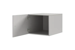 BRISSO BR5 kledingkast 50 cm 1-deurs, kasjmier, eiken Cremona, platinagrijs, met metalen grepen kinder meubels 24