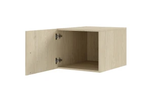 BRISSO BR5 kledingkast 50 cm 1-deurs, kasjmier, eiken Cremona, platinagrijs, met metalen grepen kinder meubels 24