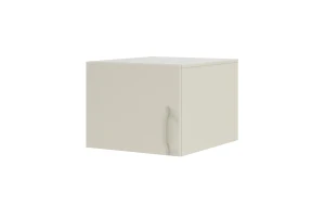 BRISSO BR5 kledingkast 50 cm 1-deurs, kasjmier, eiken Cremona, platinagrijs, met metalen grepen kinder meubels 24