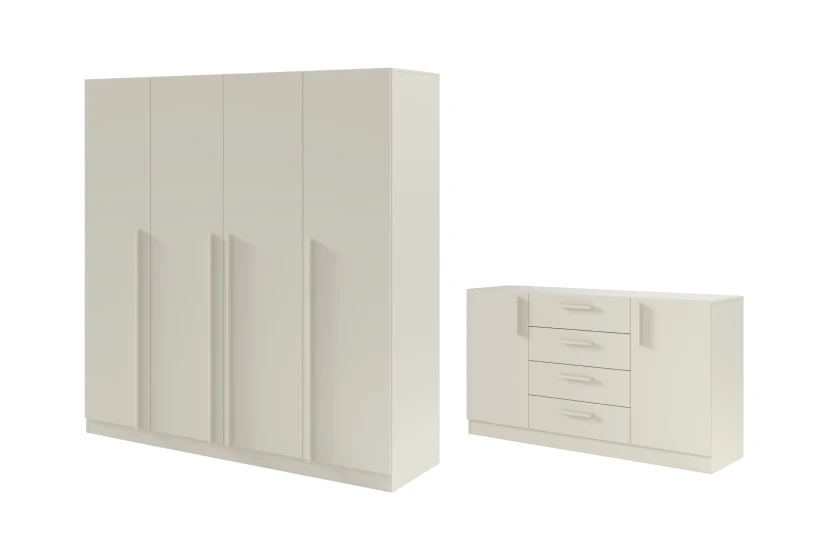 BRISSO A slaapkamer-set met 4-deurs kledingkast BR1 en commode BRK1 kinder meubels 24