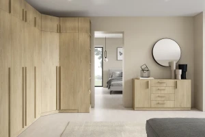 BRISSO A slaapkamer-set met 4-deurs kledingkast BR1 en commode BRK1 kinder meubels 24