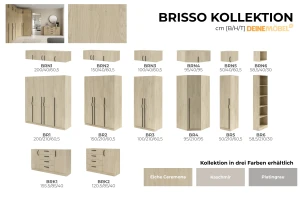 BRISSO A slaapkamer-set met 4-deurs kledingkast BR1 en commode BRK1 kinder meubels 24