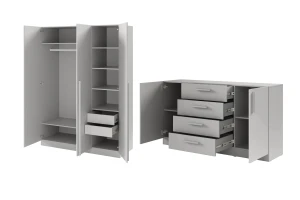 BRISSO B slaapkamer-set met 3-deurs kledingkast BR2 en commode BRK1 kinder meubels 24