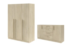 BRISSO B slaapkamer-set met 3-deurs kledingkast BR2 en commode BRK1 kinder meubels 24