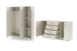 BRISSO B slaapkamer-set met 3-deurs kledingkast BR2 en commode BRK1 kinder meubels 24