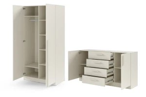 BRISSO C slaapkamer-set met 2-deurs kledingkast BR3 en commode BRK1 kinder meubels 24