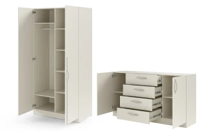 BRISSO C slaapkamer-set met 2-deurs kledingkast BR3 en commode BRK1 kinder meubels 24