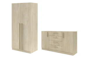 BRISSO C slaapkamer-set met 2-deurs kledingkast BR3 en commode BRK1 kinder meubels 24