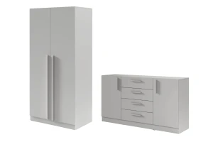 BRISSO C slaapkamer-set met 2-deurs kledingkast BR3 en commode BRK1 kinder meubels 24