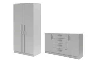 BRISSO C slaapkamer-set met 2-deurs kledingkast BR3 en commode BRK1 kinder meubels 24