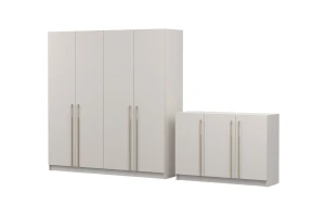MIRELO C slaapkamer-set met 4- of 6-deurs kledingkast & 3-deurs commode kinder meubels 24