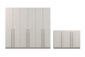 MIRELO C slaapkamer-set met 4- of 6-deurs kledingkast & 3-deurs commode kinder meubels 24