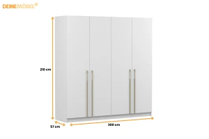 MIRELO C slaapkamer-set met 4- of 6-deurs kledingkast & 3-deurs commode kinder meubels 24