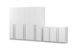 MIRELO C slaapkamer-set met 4- of 6-deurs kledingkast & 3-deurs commode kinder meubels 24