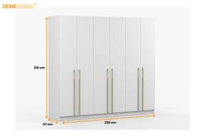MIRELO C slaapkamer-set met 4- of 6-deurs kledingkast & 3-deurs commode kinder meubels 24