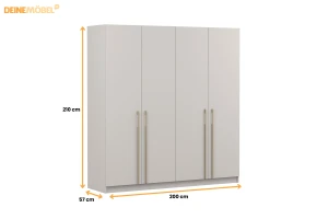 MIRELO D slaapkamer-set met 4- of 6-deurs kledingkast, 3-deurs commode & commodes kinder meubels 24
