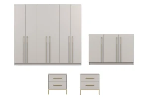 MIRELO D slaapkamer-set met 4- of 6-deurs kledingkast, 3-deurs commode & commodes kinder meubels 24