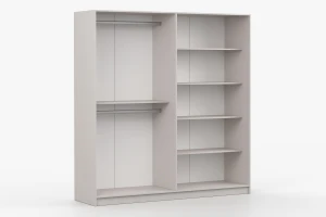 MIRELO E slaapkamer-set met 4- of 6-deurs kledingkast, commode, tweepersoonsbed & nachtkastjes kinder meubels 24