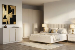 MIRELO E slaapkamer-set met 4- of 6-deurs kledingkast, commode, tweepersoonsbed & nachtkastjes kinder meubels 24