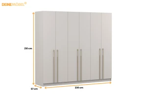 MIRELO E slaapkamer-set met 4- of 6-deurs kledingkast, commode, tweepersoonsbed & nachtkastjes kinder meubels 24