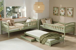 MIA 3-persoons Stapelbed 90x200 olijfgroen Kinder Meubels 24 