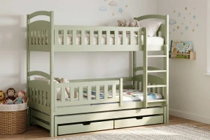 MIA 3-persoons Stapelbed 90x200 olijfgroen Kinder Meubels 24 