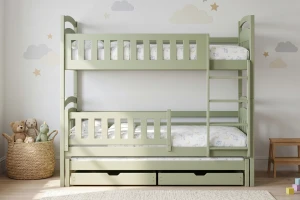 MIA 3-persoons Stapelbed 90x200 olijfgroen Kinder Meubels 24 