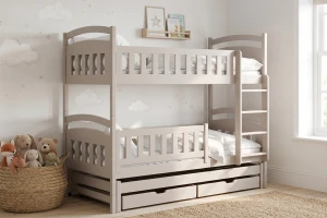 MIA 3-persoons Stapelbed 90x200 kasjmier Kinder Meubels 24  