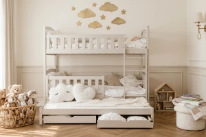 MIA 3-persoons Stapelbed 90x200 kasjmier Kinder Meubels 24  