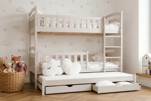 MIA 3-persoons Stapelbed 90x200 kasjmier Kinder Meubels 24  