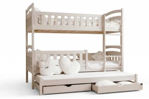 MIA 3-persoons Stapelbed 90x200 kasjmier Kinder Meubels 24  