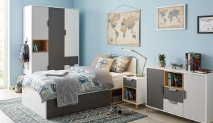 JUSTIN 1 Kinderkamermeubels met Kledingkast Kinder Meubels 24