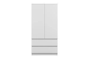 SIMO 01 kinderkledingkast 120 cm in wit, 4 deuren, 2 lades Kinder Meubels 24