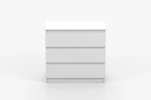 SIMO 03 commode in wit, 90 cm, 3 lades, SIMO-collectie Kinder Meubels 24