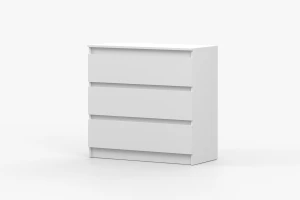 SIMO 03 commode in wit, 90 cm, 3 lades, SIMO-collectie Kinder Meubels 24
