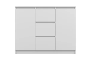 SIMO 04 commode in wit, 120 cm, 2 deuren, 3 lades, SIMO-collectie Kinder Meubels 24