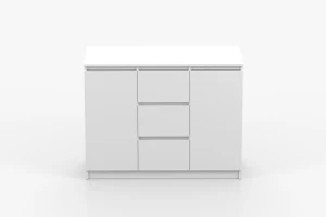 SIMO 04 commode in wit, 120 cm, 2 deuren, 3 lades, SIMO-collectie Kinder Meubels 24