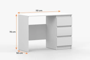 SIMO A tienerkamerset kinderkamerset met kledingkast, bureau en commode Kinder Meubels 24