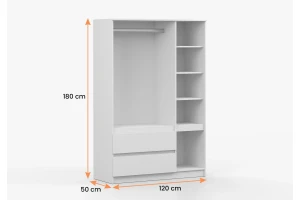 SIMO B tienerkamerset kinderkamerset met kledingkast, bureau en commode Kinder Meubels 24