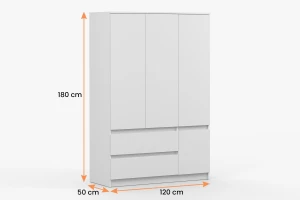 SIMO B tienerkamerset kinderkamerset met kledingkast, bureau en commode Kinder Meubels 24